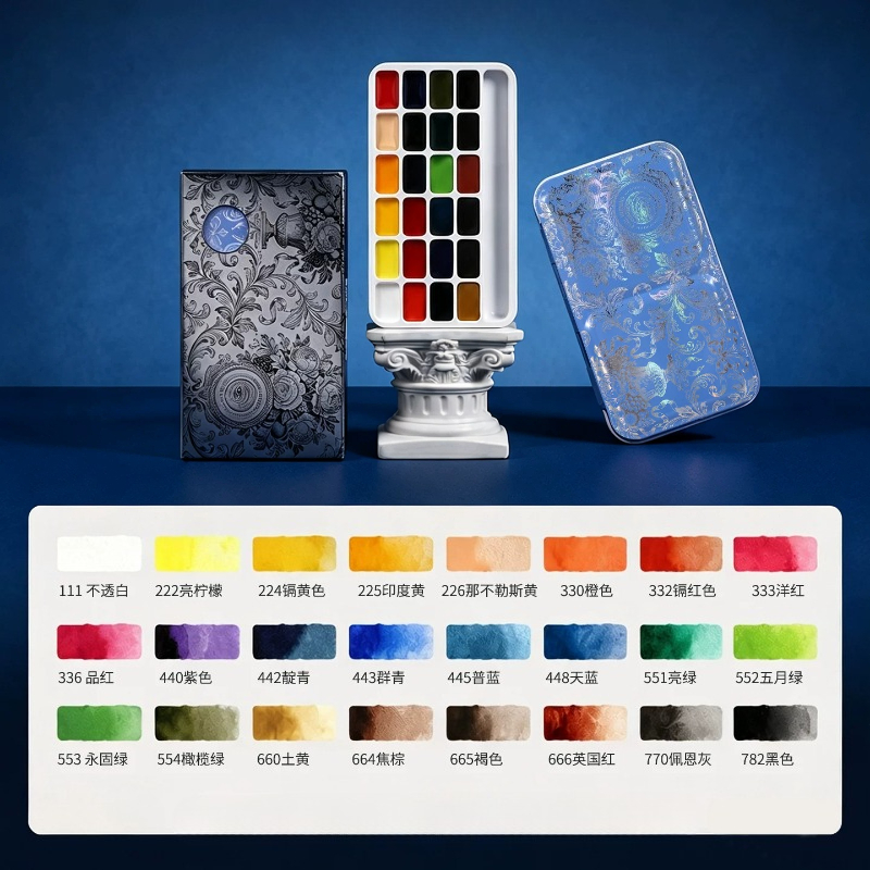 Set de pinturas acuarelables s - Watercolor Paint Set Solid Pigment reseña y precio