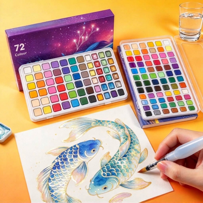 Set de pigmentos portátiles pa - Watercolor Paint Set Solid Pigment reseña y precio