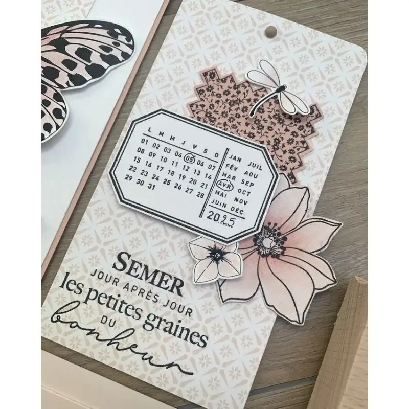 Sello de calendario florecient - Clear Silicone Stamps For Card Making reseña y precio