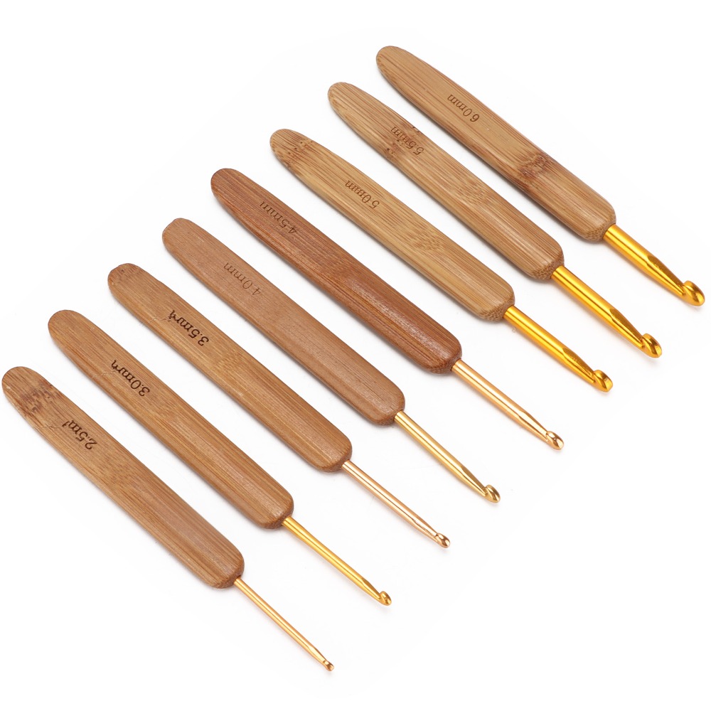 Juego de 8 agujas de ganchillo - Wooden Crochet Hooks Ergonomic Handle reseña y precio